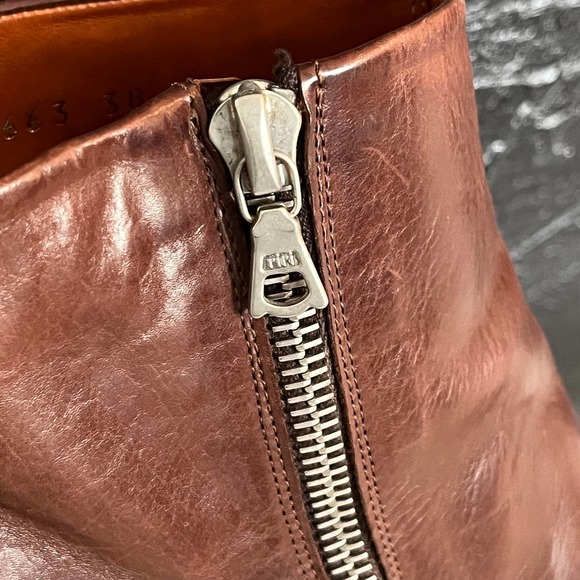 Dries Van Noten FW09 Red Leather and Python Heel Ankle Boots - Picture 10 of 11